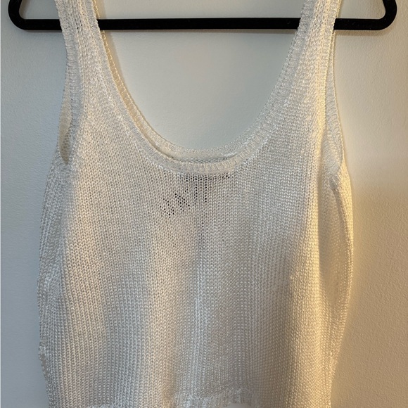 Zara White Knit Tank Top - Picture 4 of 5